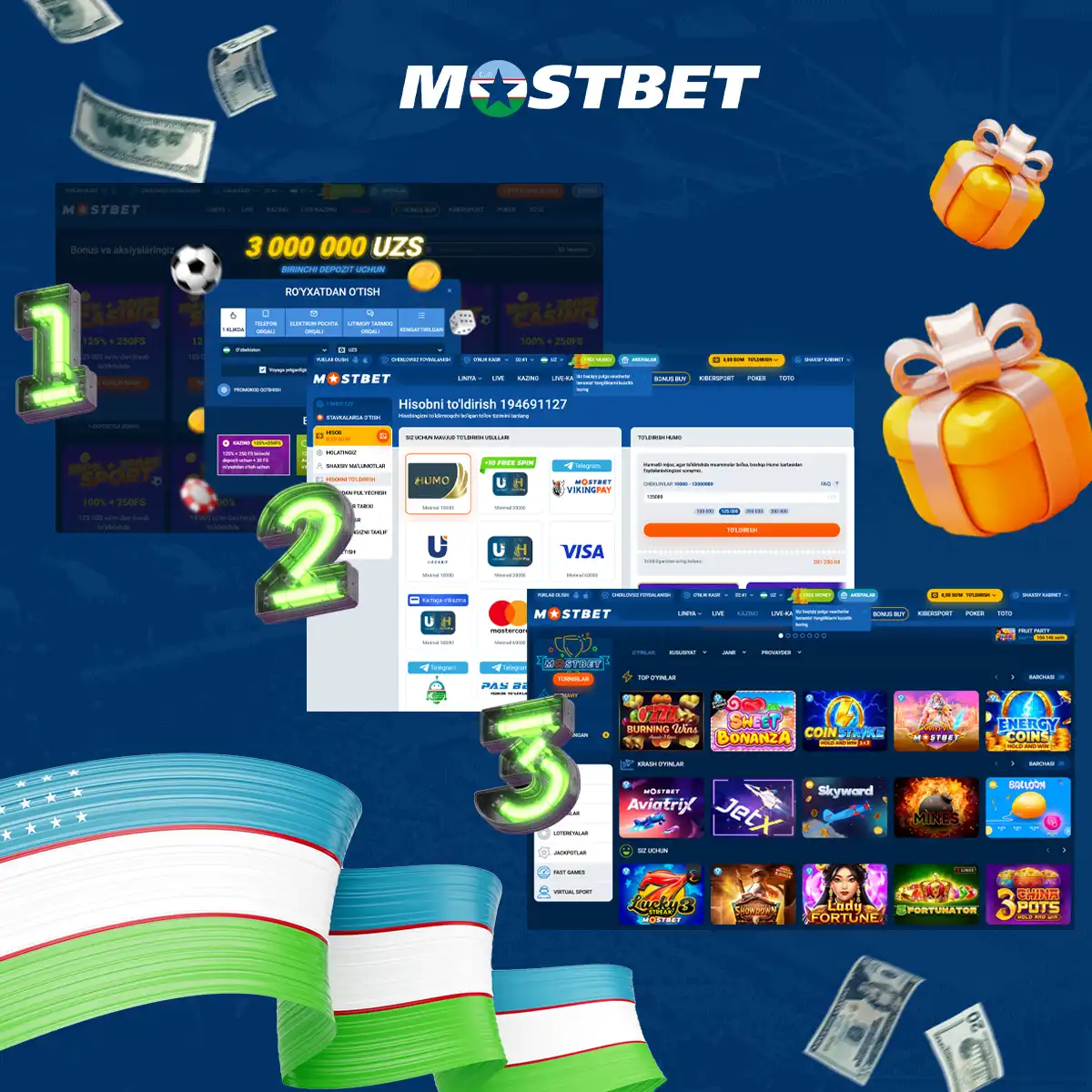 A step-by-step guide on how to claim the welcome bonus at Mostbet.
