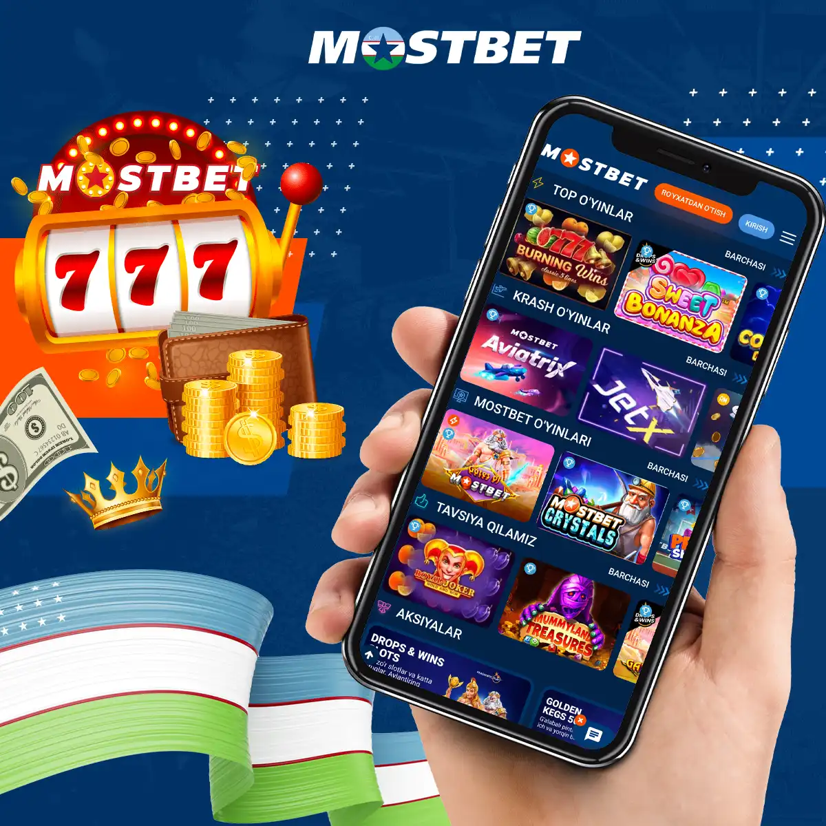Overview of the casino section on the Mostbet platform
