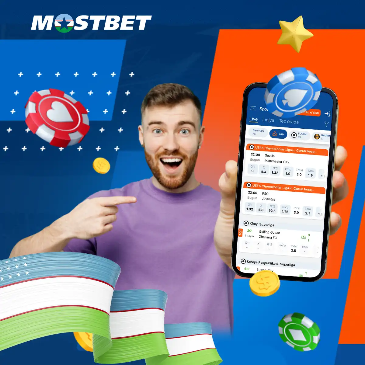 Mostbet is an excellent choice for players from Uzbekistan.