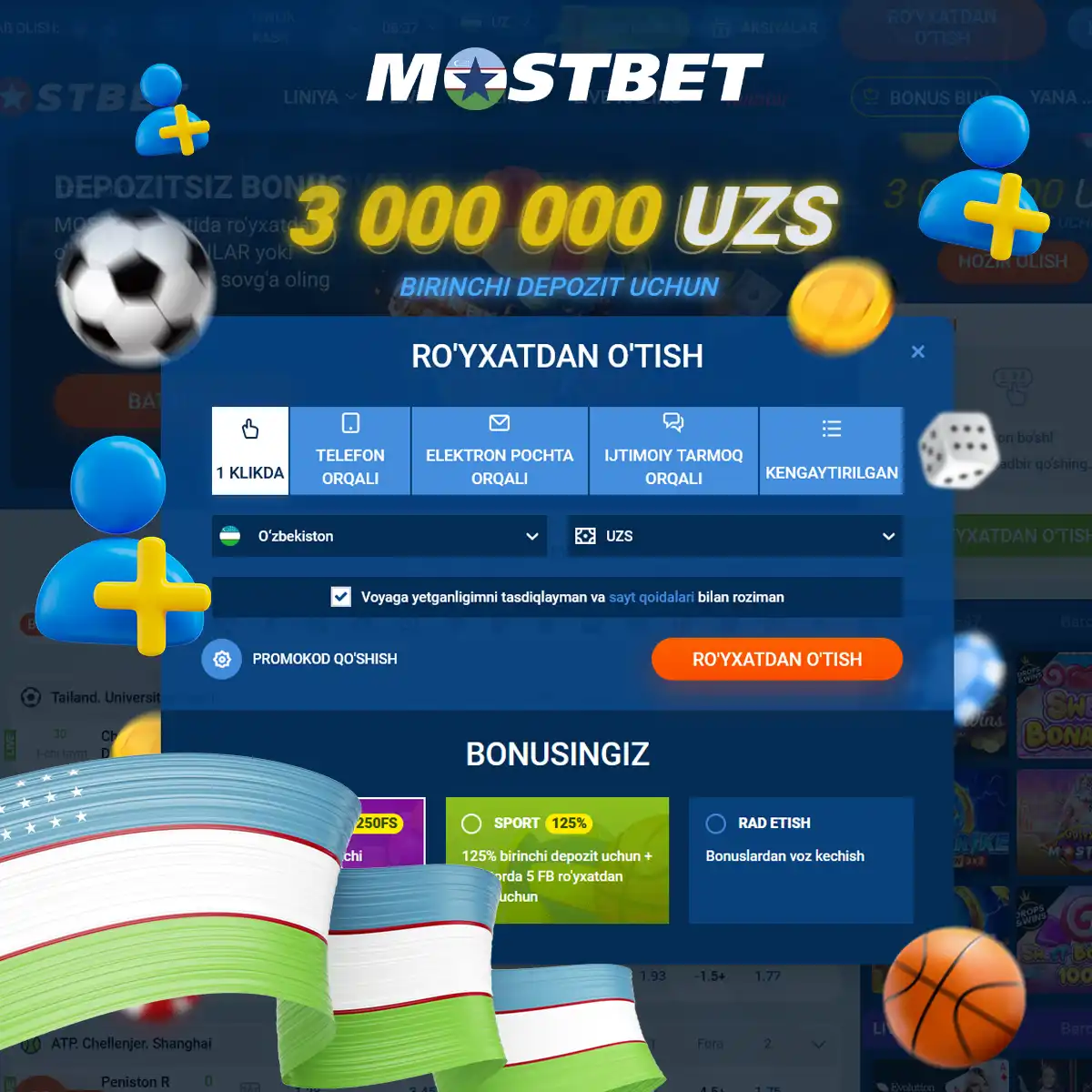 Registration Procedure on Mostbet in Uzbekistan